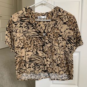 Hollister leopard “camp” shirt
